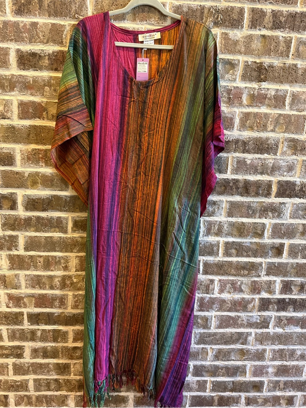 Colorful Striped Maxi Caftan
